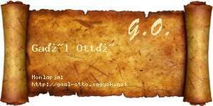 Gaál Ottó névjegykártya