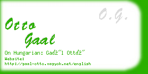 otto gaal business card